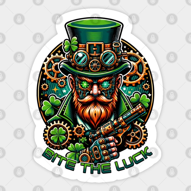 Steampunk St. Patrick's Day Leprechaun Sticker by HolidayBug